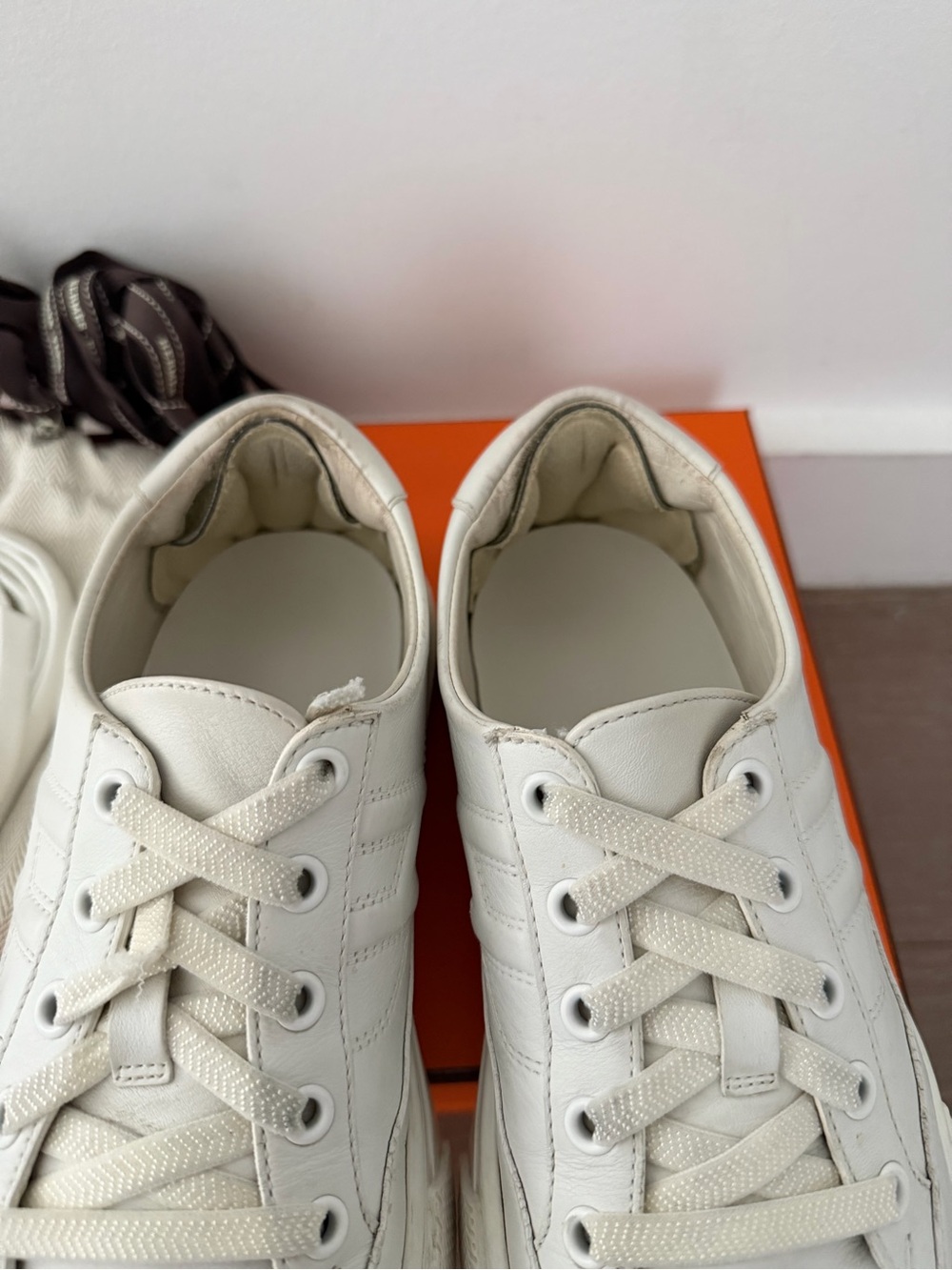 Hermes Deep Sneakers White EU 38 - Picture 8 of 12